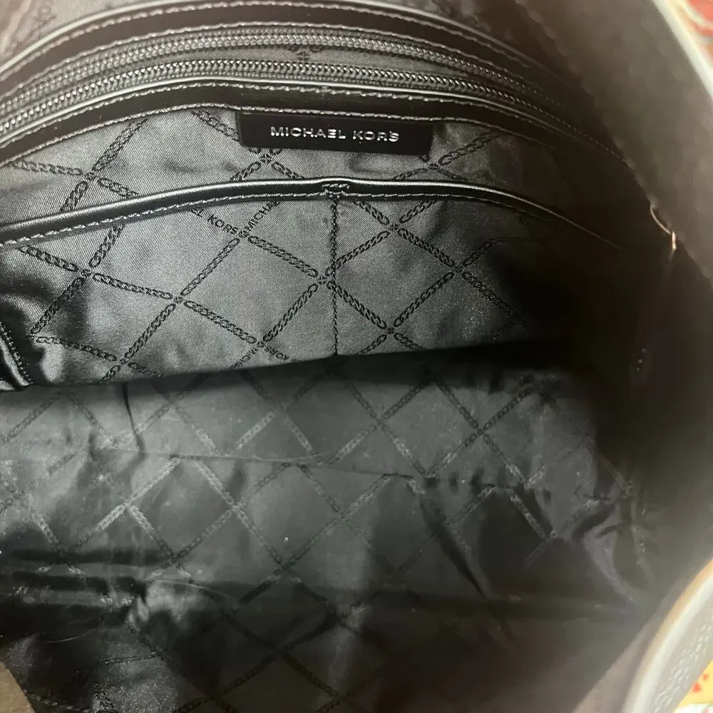 MICHAEL KORS Trisha Large Hobo Shoulder Bag Black 38F1S0TL3L black leather SHW